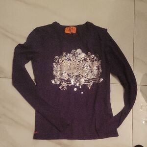 Juicy Couture Vintage Navy Long Sleeve Graphic Tee